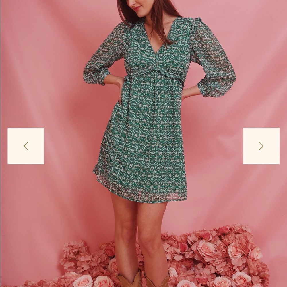 Berthie Paris (Royves Paris) - Grant Dress Green